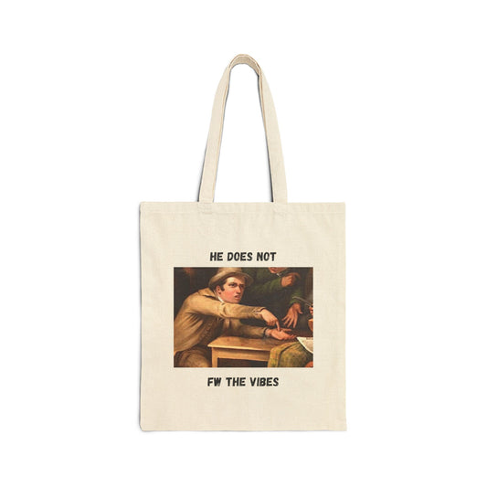 Cotton "Fw The Vibes" Tote Bag