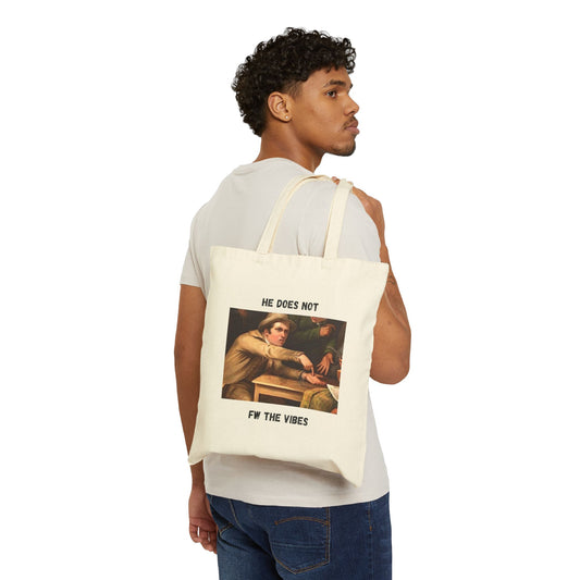 Cotton "Fw The Vibes" Tote Bag